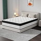 12 inch Full Hybrid Mattress, Memory Cotton and Independent Pocket Springs, Medium Softness, Breathable and Stress Relieving, Divided Back Support and Sports Isolation