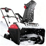 PowerSmart 21" Electric Snow Blower,15 Amp Motor, 2100 RPM, 30 ft Throwing Distance, LED Light for Enhanced Visibility, Corded Design,Perfect for Driveway,Garden, Deck,Garage