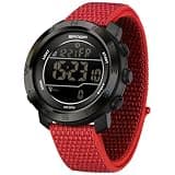 Gosasa Sports Waterproof Digital Fitness Watch Pedometer Multifunction Men's Wristwatches (Black Red)