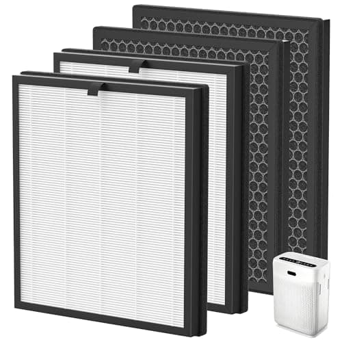 K06 Replacement Filter Compatible with HEARBOBO K06 Air Purifier, Double-Sided HEPA Filter for Home Large Room, 4 Pack