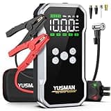 Jump Starter with Air Compressor, 8000A 160PSI Jump Starter Pack (10.0 Gas/7.0L Diesel), 12V Car Jump Starter, Battery Jump Starter with Display, Smart Jumper Cables, 2 LED Light