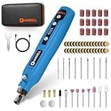 HARDELL Cordless Mini Rotary Tool Kit, 5-Speed with 69 Accessories, USB-C Rechargeable 3.7V, for Engraving Sanding Polishing Carving Cutting Drilling DIY