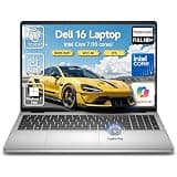 MKY ITECH Dell 16 Touchscreen Laptop Computer, 16" FHD+ Touch Screen Student&Business Laptop PC, Intel Core 7 (10-Core), 32GB DDR5 2TB SSD, Windows 11 Pro | Backlit Keyboard | FP | Wi-Fi 6E