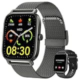 Smart Watch for Men Women Fitness Tracker: Waterproof Bluetooth Call Answer Make Smart Watches for Android iPhone Digital Mens Watches Activity Smartwatch Pedometer Heart Rate Monitor 120 Sports Model
