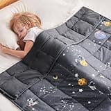 anfie Weighted Blanket Kids (36"x48" 5lbs), Weighted Blanket Cooling Blanket for Resting,Throw Size Breathable Blanket with Premium Glass Bead(Space Grey)