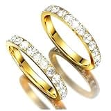 Tensea 2-Pack 14K Gold Plated Stackable Bands Compatible for Oura Ring Gen 5/4/3, Wedding Cubic Zirconia Simulated Diamond Ring Stack, Smart Ring Stacking Rings for Women, Size 6 7 8 9 10