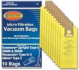 EnviroCare Replacement Vacuum bags for Kenmore Upright Types U/L/O, 50688 and 50690, Panasonic Type U-2, Miele Type Z. 10 pack