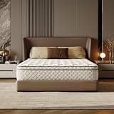 XUOXFUTZIG Full Bed-Mattress in a Box, Fiberglass Free Memory Foam Pocket Spring Bed Cushion, CertiPUR-US Certified, Grey White