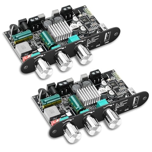 Daakro 2PCS ZK-1001U Mono Bluetooth Amplifier Board w/TWS, 100W Peak Power Home Audio Amplifier Board,Wide Voltage Input 9-24V,Supports USB/AUX/Bluetooth Input for DIY Wireless Speaker