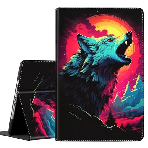 Case for Samsung Galaxy Tab S10 Plus 2024/ S9 Plus/ S9 FE Plus 5G 12.4 Inch 2023, Durable Shockproof Protective Cover for Galaxy Tab S10+/S9+/S9 FE+，Howling Wolf