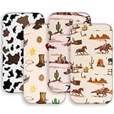 4 Pack Western Cowboy Crib Sheets Neutral Breathable Fitted Baby Sheets Nursery Sheets for Baby Boys or Girls (Bassinet Sheet)