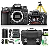 Nikon D7100 DX Format Digital SLR Camera Body Only 24.1MP CMOS Sensor, Nikon F Mount, 51 Point Autofocus, Full HD Video (1513) + 64GB Card + Camera Bag + Cleaning Kit + More (16pc Bundle)
