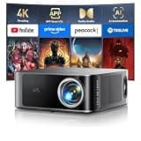 [4K Support/36W Dolby Audio/APPs]Smart-Projector-4K with WiFi6 and 2Way Bluetooth, AI Auto Focus Projector with Native 1080P, HDR10, TOPTRO X9 Outdoor Movie Proyector Compatible with Phone/TV Stick/PC