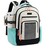 LOVEVOOK Laptop Backpack for Women with Large Cup Holder,15.6 Inch Work Computer Bag with Chest Buckle Back Pad Shoulder Buckle,Waterproof Business Backpack College Teacher Bag for Gift Travel