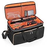 Trunab Large Travel DJ Cable File Bag with Inner Detachable Divider and Padded Compartment for 15.6” Laptop, Cable Organizer Bag for Cords, Sound Equipment, DJ Gear, Musician Accessories