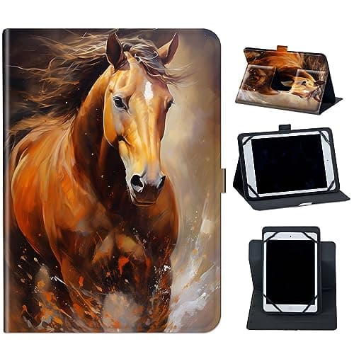 Case for Walmart Onn Pro 10.1" Android Tablet 2020 Release (Model: 100003562),Mxfdegf 360 Degree Rotating Stand and Magnetic Closure Case for Walmart Onn 10.1 Tablet Pro,Horses Make Life Better