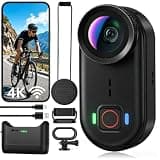 4K Waterproof Mini Action Camera, 64GB WiFi POV Video Wearable Body Camera