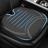 ZIKEE Wedge Car Seat Cushion for Tailbone Pain Relief & Better Visibility, Ergonomic Memory Foam Seat Cushion for Car with Breathable Channel Design, Fits Car, SUV, Truck, Non-Slip Mesh Cover
