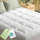 Mattress Topper Full Size Over 3 Inch Thick, Viscose Made from Bamboo Ultra Soft Pillow Top Mattress Pad for Back Pain Relief - Naturally Cooling for Hot Sleepers, 8-21'' Deep Pocket