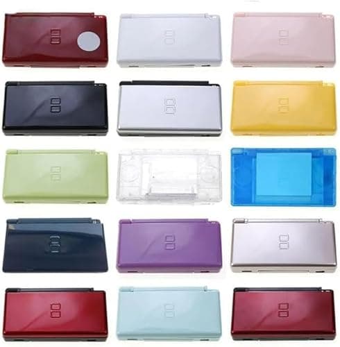Full Housing Shell Case with Buttons for DS Lite NDSL Console Front Bottom Case Faceplate (Clear Pink)