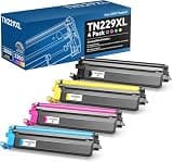 colorfly TN229XL Toner Cartridges Replacement for Brother TN229 229XL DR229CL Compatible with MFC-L3780CDW MFC-L3720CDW MFC-L3765CDW HL-L3280CDW HL-L3220CDW HL-L3295CDW (4 Pack)