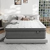 Ruoysun King Size Mattress, 12 Inch Medium Firm Hybrid King Mattress in a Box, Strong Edge Support, Motion Isolation, with 7-Zones Pocket Springs, Fiberglass-Free, Pressure Relief, CertiPUR-US