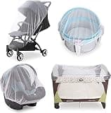2 Pack Baby Mosquito Net for Stroller, Bug Net for Stroller, Car Seats, Bassinets, Cradles, Playards, Pack N Plays and Portable Mini Crib, Portable Baby Insect Netting