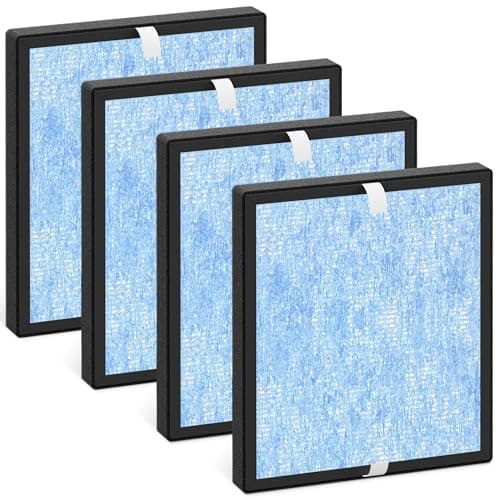 GoKBNY 4-Pack R1/P1801/P1802 Replacement Filter Compatible with YIOU Purifier R1/P1802 & Elechomes Purifier P1801, 3-in-1 Filters- Blue Version