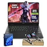 HP OMEN 16 Slim RTX 5070 Gaming Laptop, Intel Ultra 9 285H, NVIDIA RTX 5070, HyperX Audio, 16" FHD+ Anti-Glare, 64GB DDR5, 2TB SSD, 4-Zone RGB Backlit KB, Windows 11 Pro, Bundle Laptop Cooler