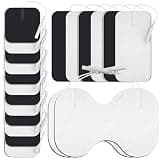 DOMAS TENS Unit Electrode Pads (XL) - 4x6 Inch for Back Pain Relief- Compatible with TENS 7000 and Other 2mm Pin Units - Reusable & Latex-Free