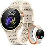 Quican Smart Watch for Women & Men, Compatible with iPhone & Android, Beige