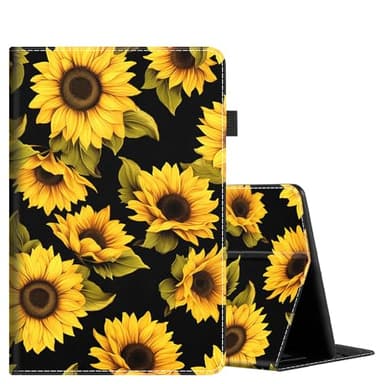 Case for All-New Kindle Paperwhite 12th Gen 2024 (7") & Kindle Colorsoft Signature Edition (7"), Multi-Angle Smart Stand Cover Auto Sleep/Wake, Sunflowers