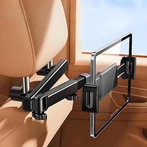 GKOKG 1 Pack Car Headrest Tablet Mount Holder for Tesla Model Y 2020-2024 2025, Back Seat Extender Stand Rear Passenger Mount Premium Aluminum