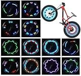 Bike Wheel Lights (2 Pack) - Waterproof LED Bicycle Spoke Tire Lights - Great Gift for Kids Adults - 30 Different Patterns Change - Bike Accessories - Black