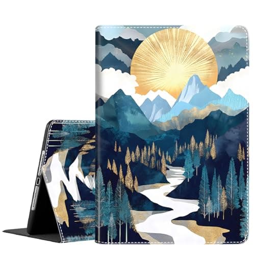 Case for Samsug Galaxy Tab S10 Lite/ S10 FE 2025/ S9 FE 10.9 inch/ S9 11 inch 2023 ，Slim Fit Foldable Standing Case with Auto Sleep/Wake for Galaxy Tab S10 Lite, Valley Sunrise Mountains