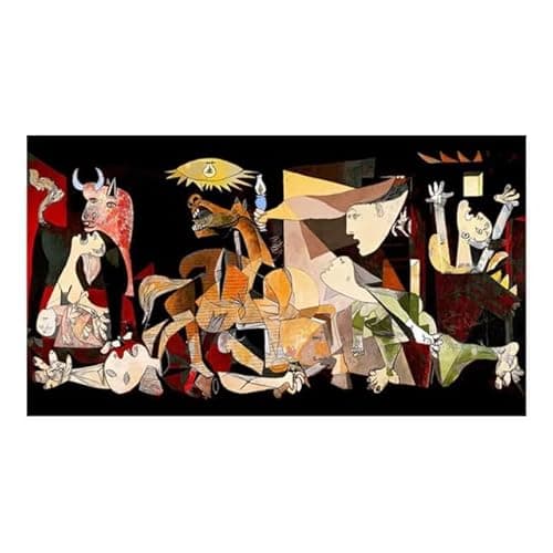 AOXUBI Famous Picasso Guernica Canvas Painting Modern Large Size Abstract Poster and Prints Wall Art Pictures Home Room(100x200cm/39x79in/Unframed)