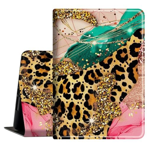 BVDIKMI Case for Fire HD 8 and HD 8 Plus Tablet (10th Generation 2020 Release), Slim PU Leather Cover with Auto Sleep Wake Feature Folio Case for Kindle Fire HD 8, Leopard Art