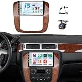 Hiolpen 4+64G Upgrade Car Stereo Radio for Chevy Silverado Tahoe Suburban GMC Yukon Sierra 2007-2013 Wireless CarPlay Android Auto 9 Inch Touch Screen Radio with HiFi Audio 5G WiFi GPS BT5.0 RDS FM