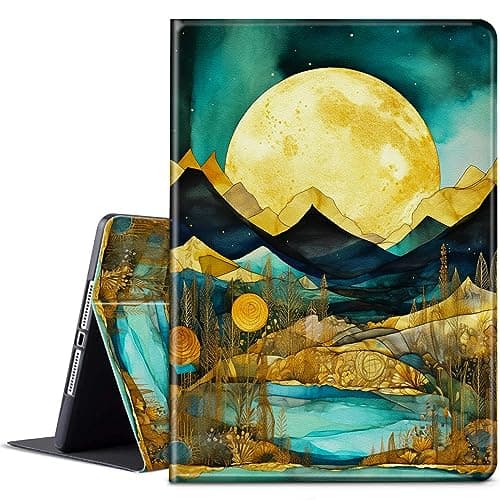 BPQOJB for iPad mini 6 Case for iPad mini 6th Generation Case with Adjustable Stand & Auto Wake/Sleep Feature Smart Protect Cover for iPad mini 6th Gen 8.3 inch 2021 - Galaxy Moon Mountain