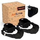 AirSlyng 2 Pack 3-in-1 Airplane Sleep Support System - Plane Sleeping Accessories with Memory Foam Long Haul Flight Pillow, Adjustable Travel Eye Mask, and Blanket-Like Body Sling - Fits in Carry On