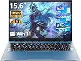 UAJ 15.6 Inch Win 11 Laptop, Intel Core i3 Processor Up to 3.9GHz, 16GB RAM 1024GB SSD, 180° Open Angle, Full-Featured Type-C, 7000mAh Battery, Ideal for Business and Students
