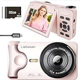 4K Digital Camera 64MP Autofocus 3.0'' 180° Flip Screen Portable for Photo & Vlog Featuring Time Lapse & Slow Motion&20 Filters 32GB 2000mAh for Social Media CreatorBeginner&Childen (Pink, Camera)