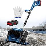 Cordless Snow Blower with Two Battery and Charger,Snow Machines for Outdoors,26FT Throw Distance,Directional Chute Lightweight 7.7 lb for Driveway, Sidewalk, and Steps