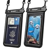 Rynapac Floating Waterproof Phone Pouch [Up to 8.5"] - 2 Pack IPX8 Waterproof Phone Case with Lanyard for iPhone 17 16 15 Pro Max, Galaxy S26 S25 Ultra, Cellphone Dry Bag for Beach Cruise Essentials
