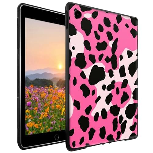 for Samsung Galaxy Tab A8 10.5 Case 2022 Slim Lightweight Soft TPU Silicone Shockproof Protective Back Shell Cover for Galaxy Tab A8 10.5"(SM-X200/SM-X205/SM-X207) Tablet, Pink Black Leopard Print