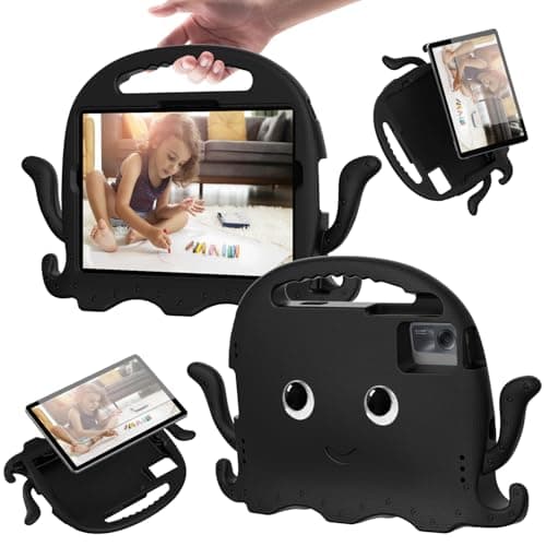 Compatible with Lenovo Tab M11 TB-330FU/331FC 11inch Kids Case with Handle Stand Thickned Cornor Impact Cute Protection Cover Lightweight Shockproof Case (Black)