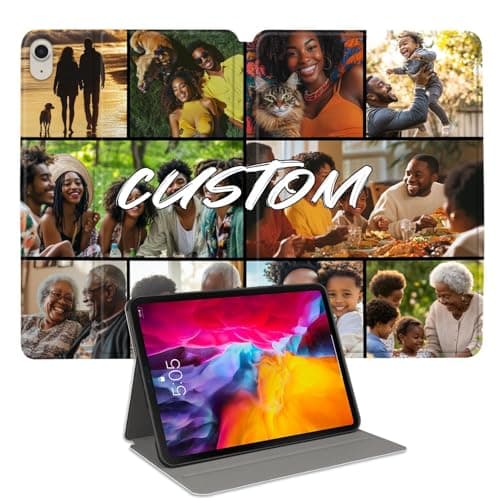 Custom Photo Personalized Flip Case for iPad A19 2026 12th Generation 11 inch Model Code: iPad Custom Picture Text Leather Stand Cover Protective Case