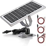 SUNER POWER 10W 12V Solar Battery Charger Maintainer, Built-in Smart MPPT Charge Controller, Adjustable Mount Bracket, Waterproof 10 Watt Solar Panel Kits for Car Automotive Boat Marine RV Trailer