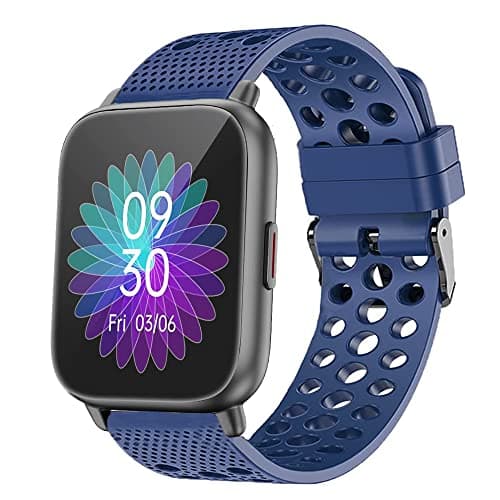 Blueshaweu Compatible with RUIMEN H1 Smartwatch, Breathable Sport Classic Silicone Replacement Strap Compatible with RUIMEN H1 Smart Watches 1.69 Inch Smartwatch