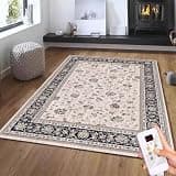 Joytar Heated Floor Mat with Infrared Radiant Heating, Plush Heated Area Rug with Adjustable Temperature, Timer Function & Non-Slip Backing for Home, Office, Study Room and Playroom(D,120 * 200cm)